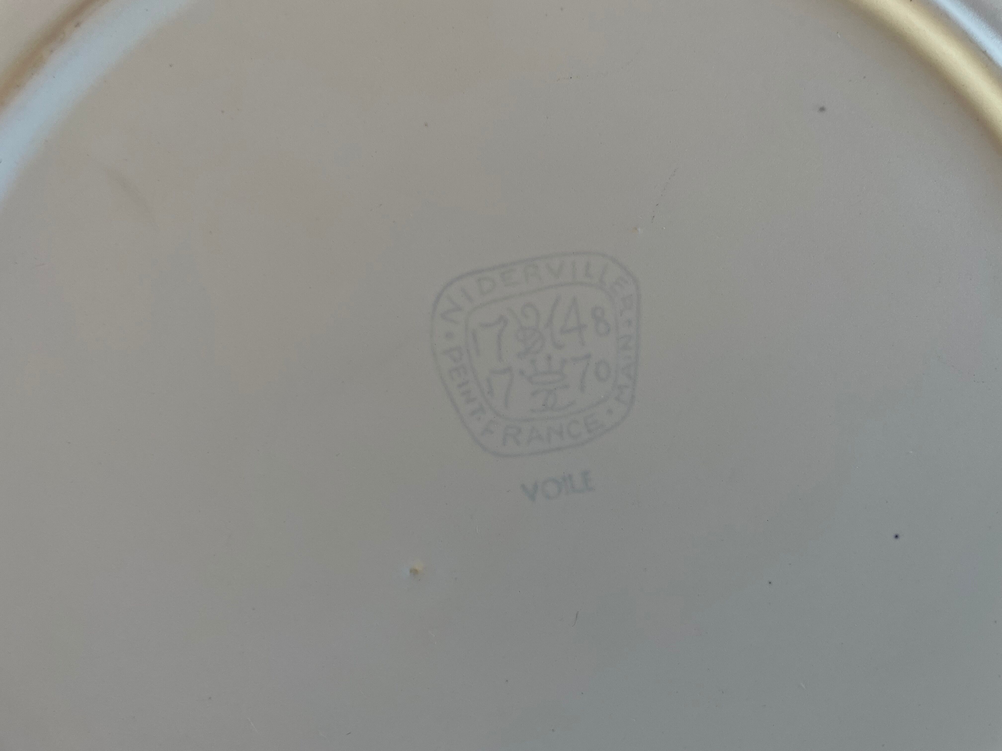 Two dishes Niderviller "Voile"