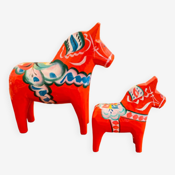 Swedish horses "Dala" in red wood