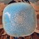 Square dish salad bowl bowl keraluc quimper ceramic turquoise blue cracked effect stamped with u