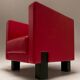 Poltrona Frau - Pair of red leather armchairs, “Moji” model - c. 2000