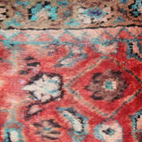 Persian runner rug handmade red wool carpet 110x320cm