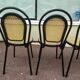 Lot of 4 black bistro chairs