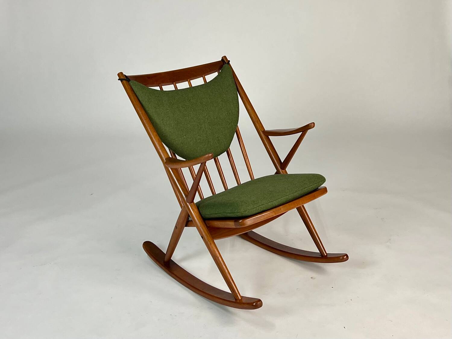 Danish teak rocking chair by Frank Reenskaug for Bramin 60s midcentury