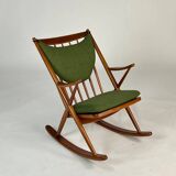 Danish teak rocking chair by Frank Reenskaug for Bramin 60s midcentury