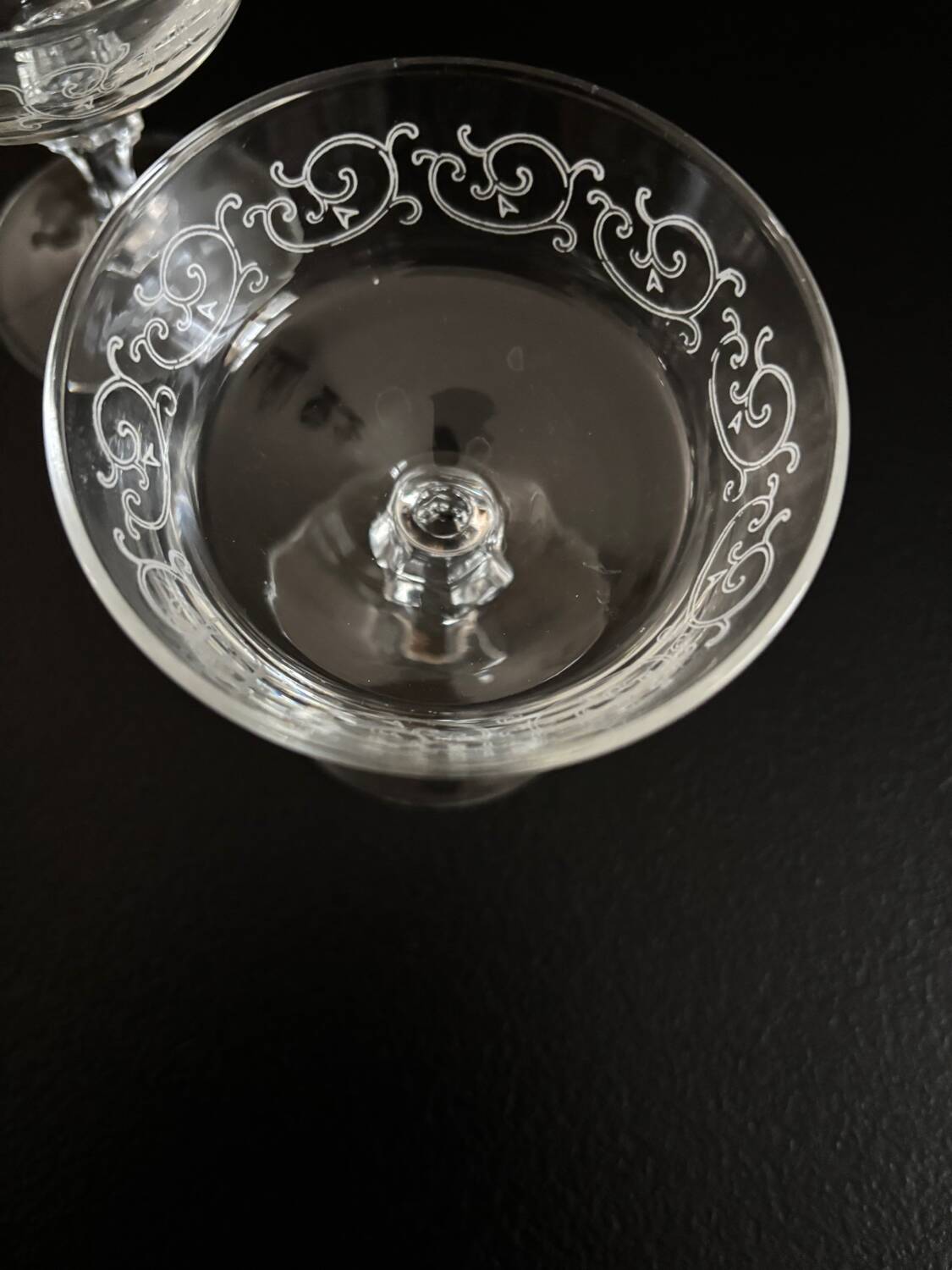 6 Art deco champagne glass France