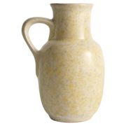Mid-Century Modern Grey & Yellow Stoneware Vase with Handle by Strehla, Germany