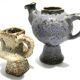 Pair of small ceramics from 1973 by Van Woerden for Vest Gouda