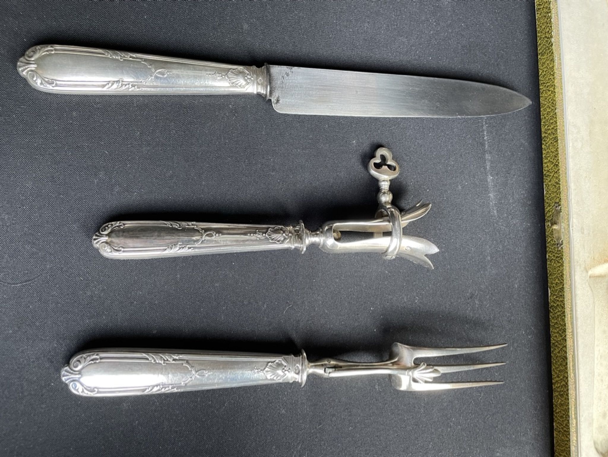 Service à découper Argent Minerve style Louis XV