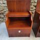 Pair of teak bedside tables
