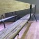 Paire de bancs de ferme