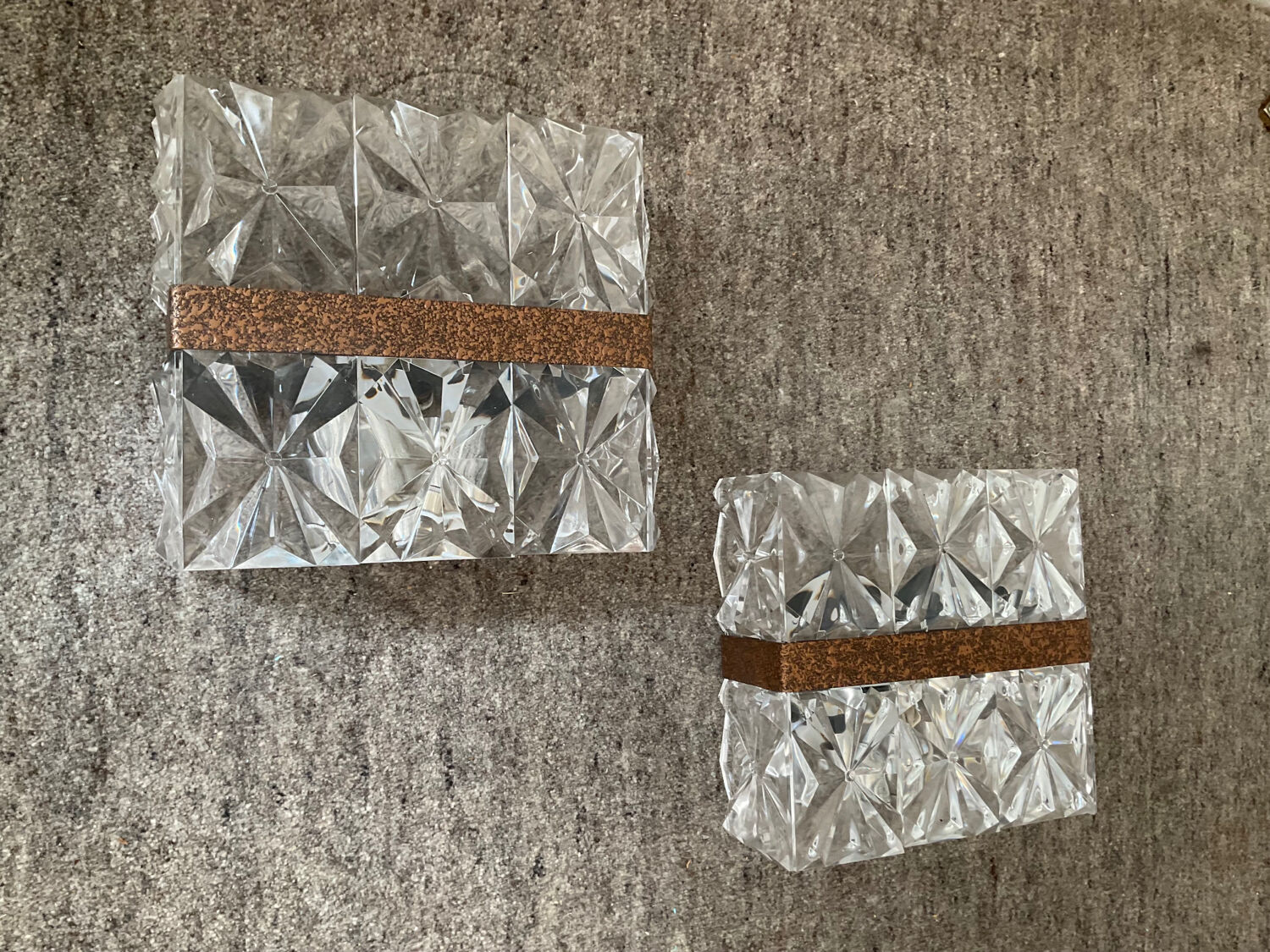 Pair of Erco wall lights from the 60s and 70s