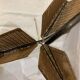 Wicker, iron, and brass magazine rack