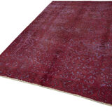 Hand-knotted anatolian one of a kind 1970s 185 cm x 287 cm red wool carpet