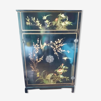 TV cabinet, hi-fi in decorated lacquered wood