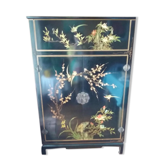 TV cabinet, hi-fi in decorated lacquered wood