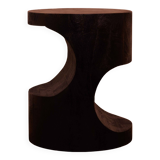 Table d'appoint/chevet en chene noir brule