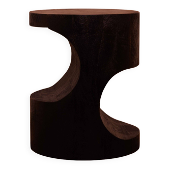Table d'appoint/chevet en chene noir brule