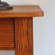 Large console or shop sideboard in pitch pine, early 20th century.