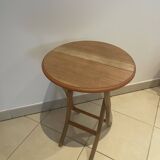 Round folding side table