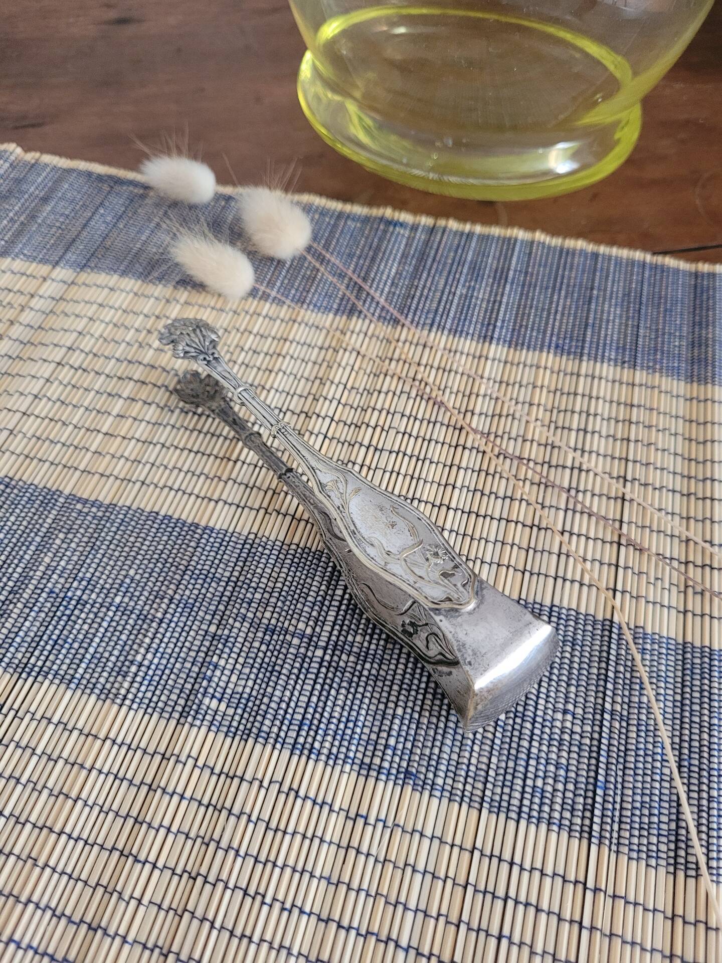 Silver sugar tongs Art Nouveau