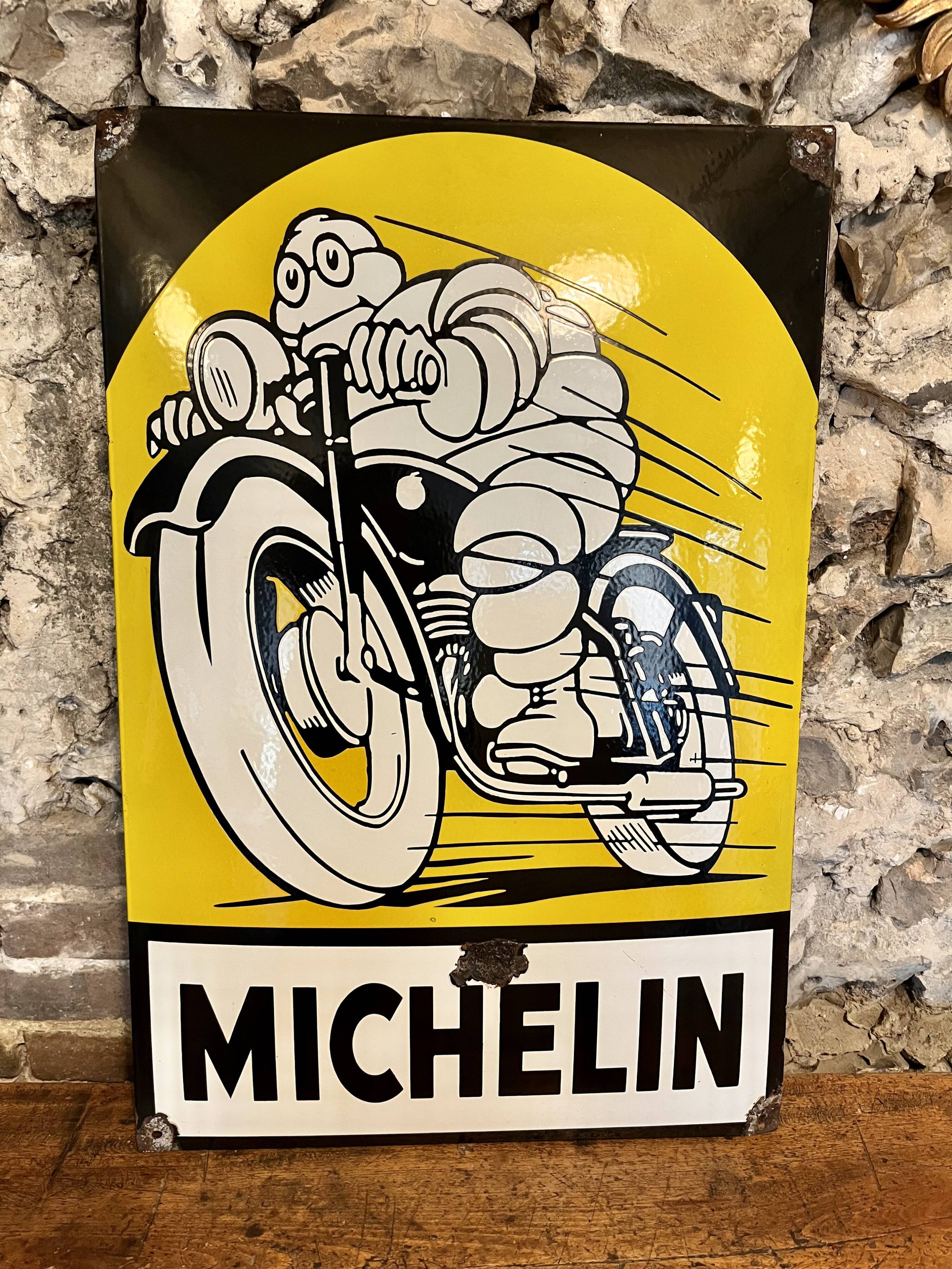 Former Michelin enamel plate