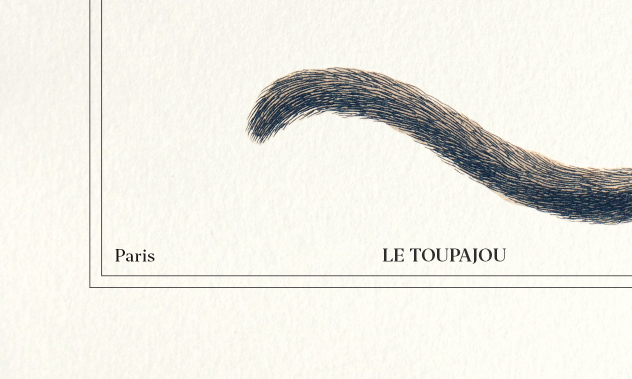 Chimera lithography animal engraving - the toupajou