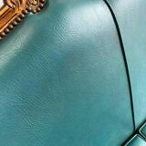 Vintage turquoise baroque armchair / sofa / couch