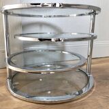 Table d'appoint 4 plateaux circulaires articulés vintage