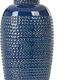 navy blue ceramic table lamp with shade