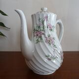 Théière chocolatière porcelaine Limoges Haviland - Sylvie roses - Tors