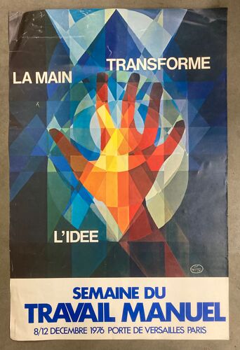 Affiche 1976 Semaine du travail manuel à Paris