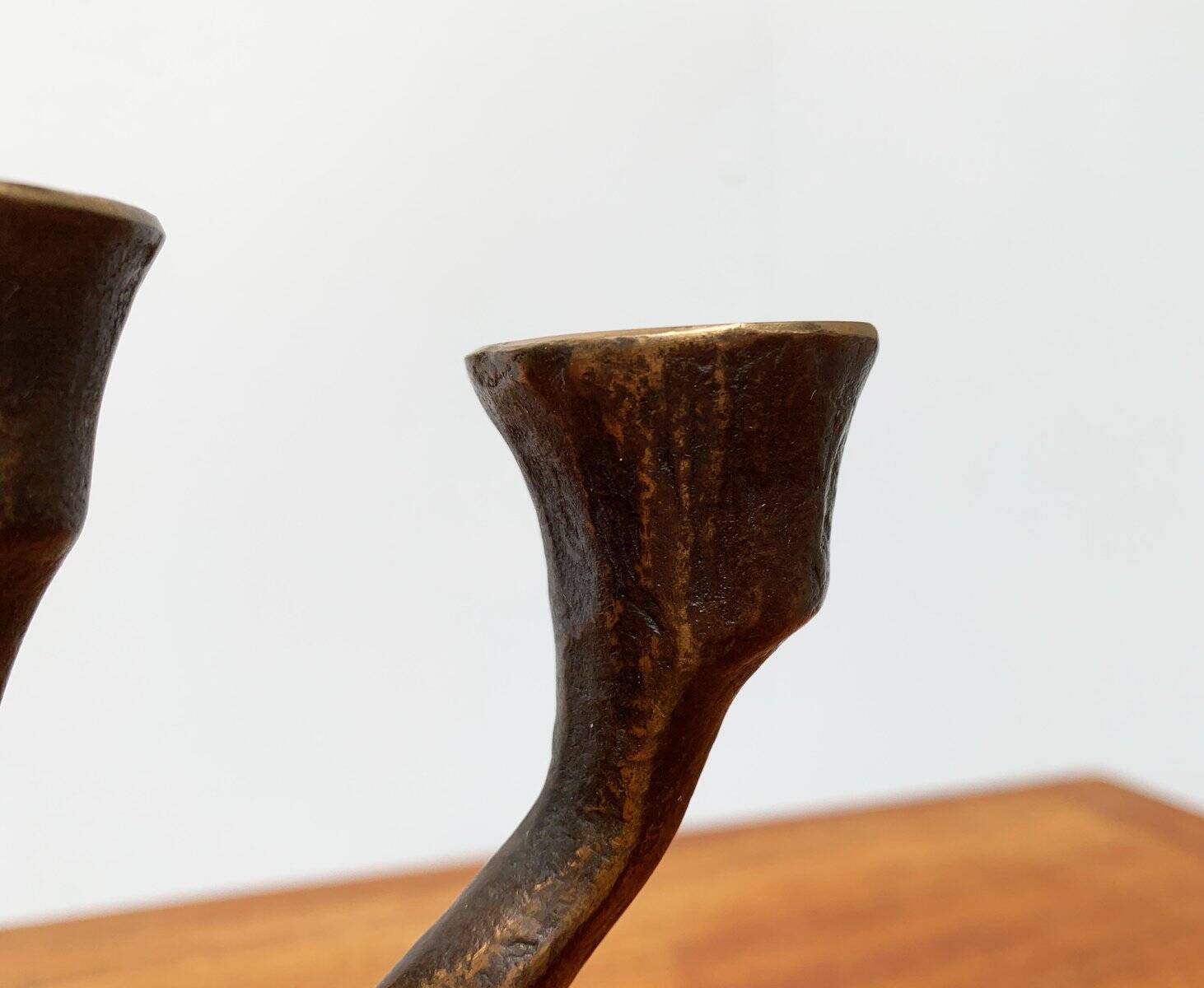 Vintage German brutalist metal candlestick by Dalbeck.