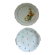2 antique round plates