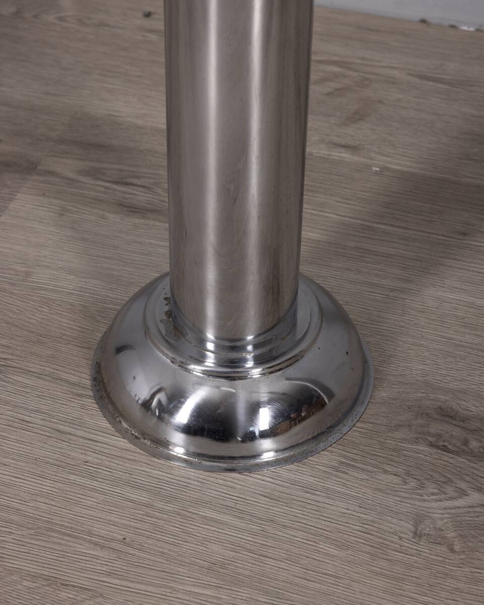 Vintage 1970s Italian-design chrome-plated metal floor ashtray