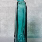 Flacons bouteilles verre gravé bleu