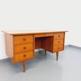 Vintage Scandinavian style executive desk in teak from the 60s