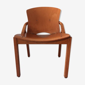 vintage wood heater chair 1950, Baumann