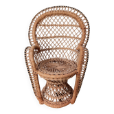 Small emmanuelle armchair for vintage doll wicker / rattan new