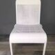 White woven resin garden chair