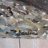 Marine oil on canvas signed Raveleau