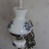 Lampe de chevet à fixation murale et décor fleuri