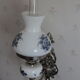 Lampe de chevet à fixation murale et décor fleuri
