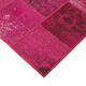 Hand-knotted oriental vintage 198 cm x 302 cm pink patchwork carpet