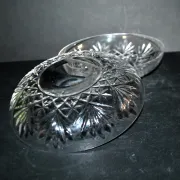 Saint-Louis set of 2 cut crystal bowls 4147 model Massenet signed