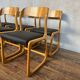 Set of 6 vintage bentwood sleigh chairs by Baumann - 1960s