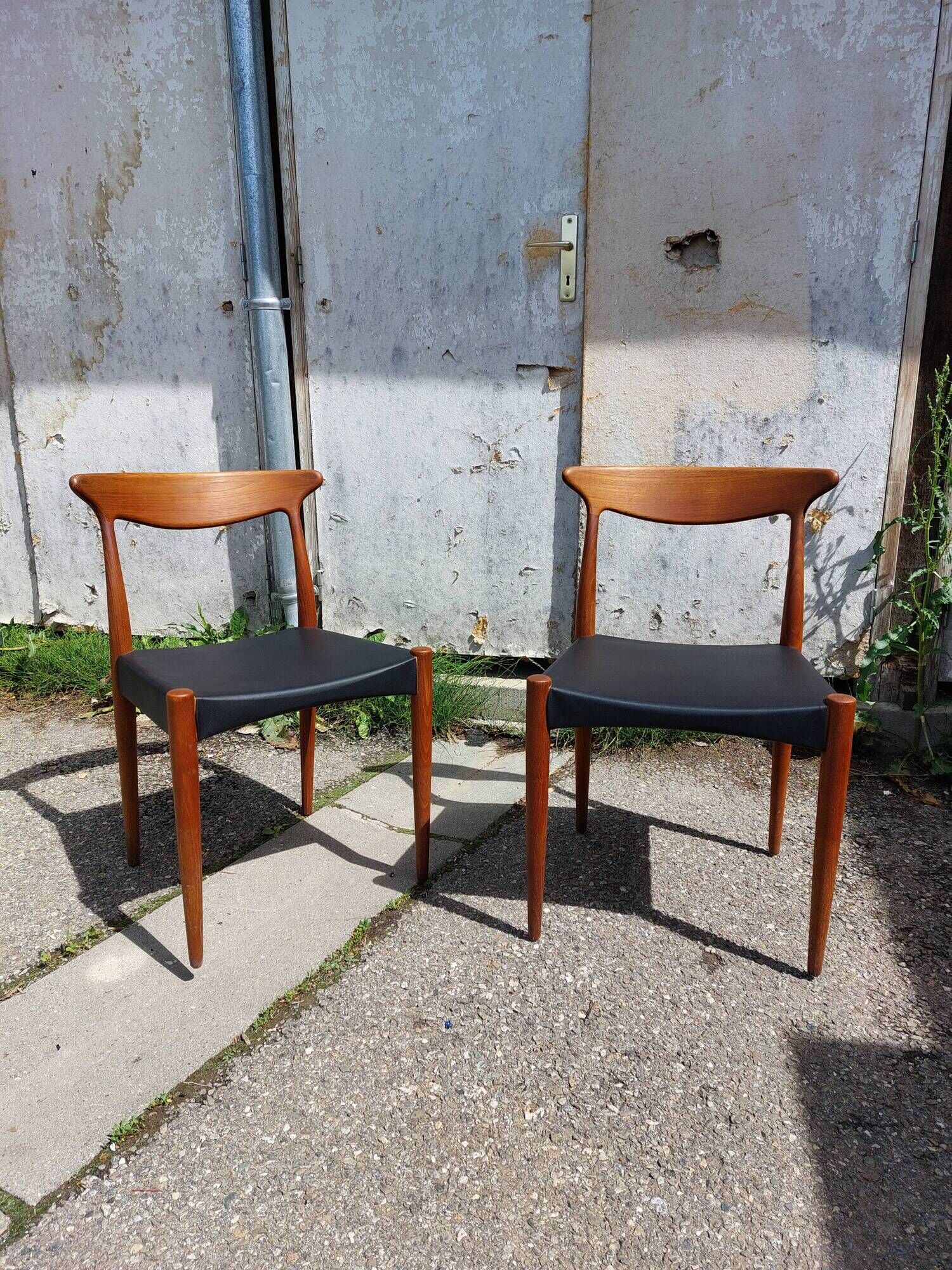 Vintage Scandinavian teak chairs by Arne Hovmand Olsen for Mogens Kold