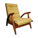 Fauteuil bascule vintage bois jaune