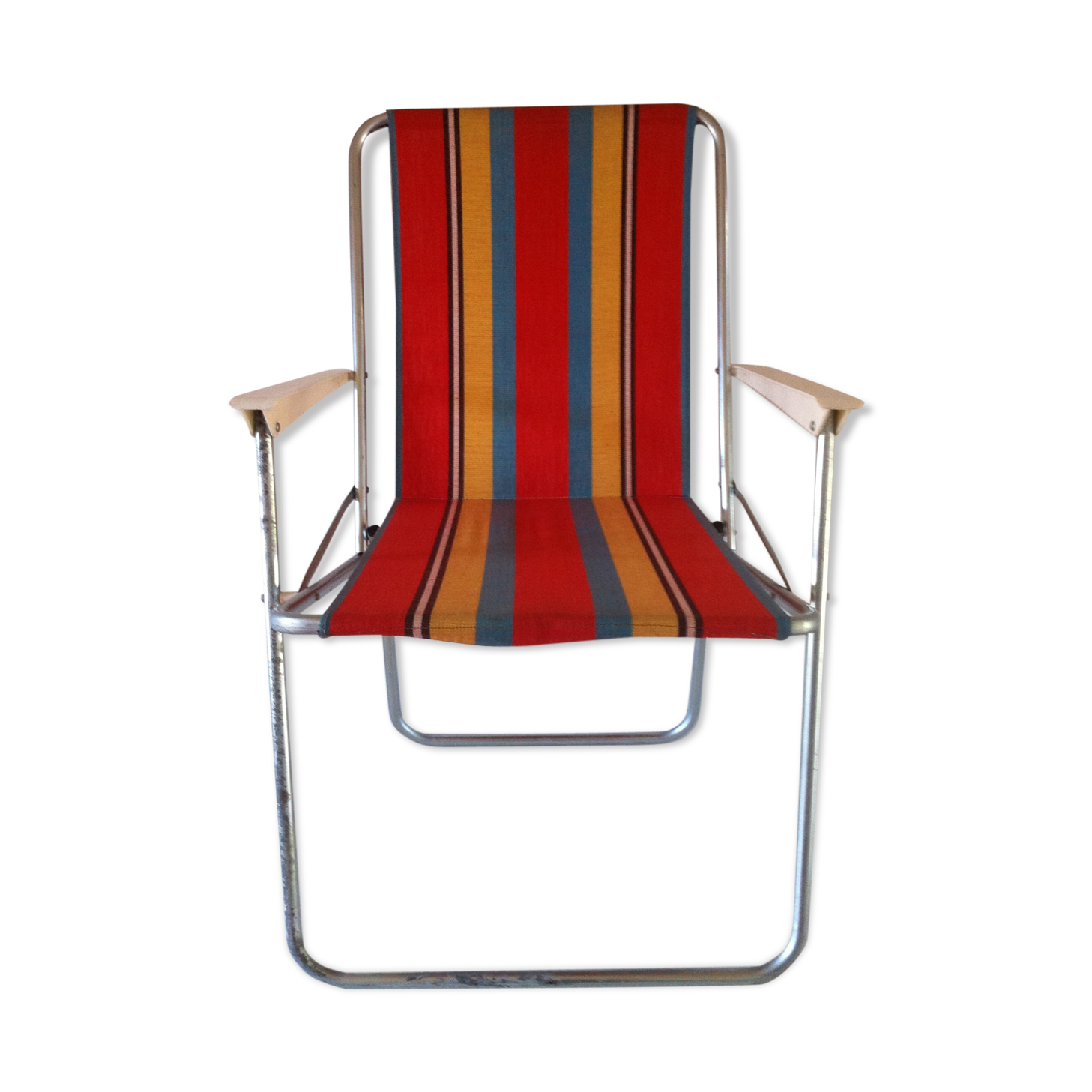 Vintage folding camping armchair
