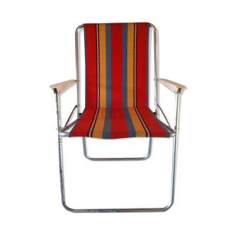 Vintage folding camping armchair