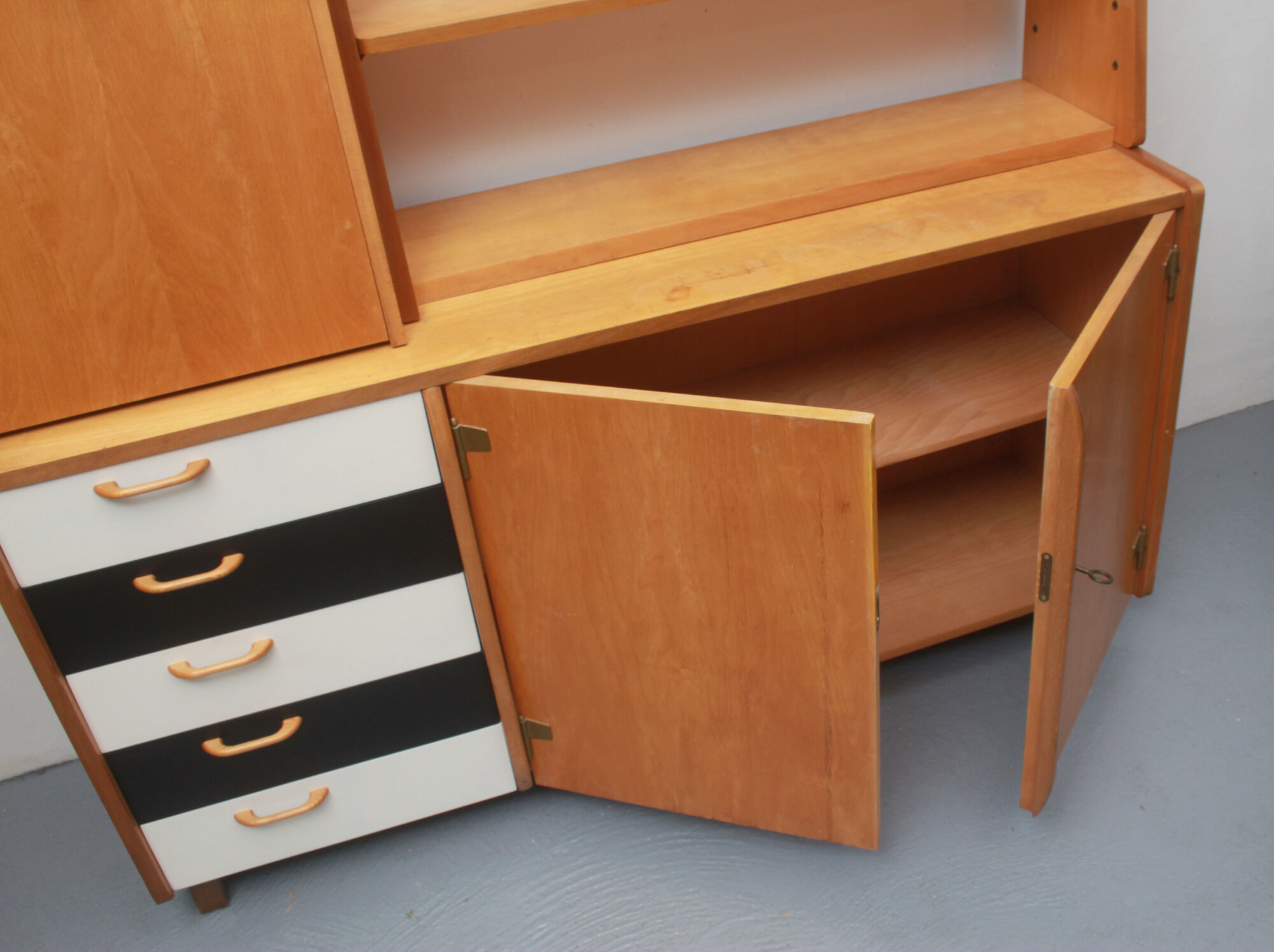1950s Cherry Wood Secretary, Sideboard by WK